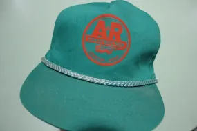 A&R Construction Lewiston Idaho Vintage 80's Adjustable Snapback Trucker Rope Hat