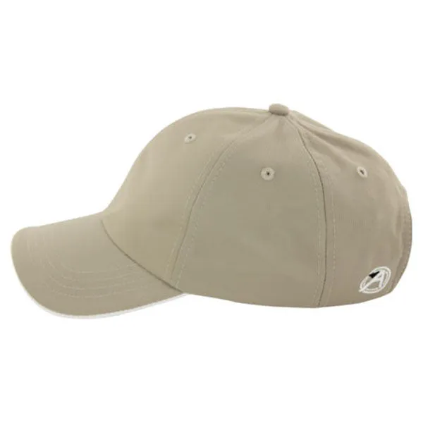 AHEAD Khaki/White Textured Poly Solid Cap