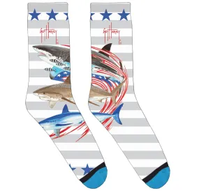 American Shark Collage Socks