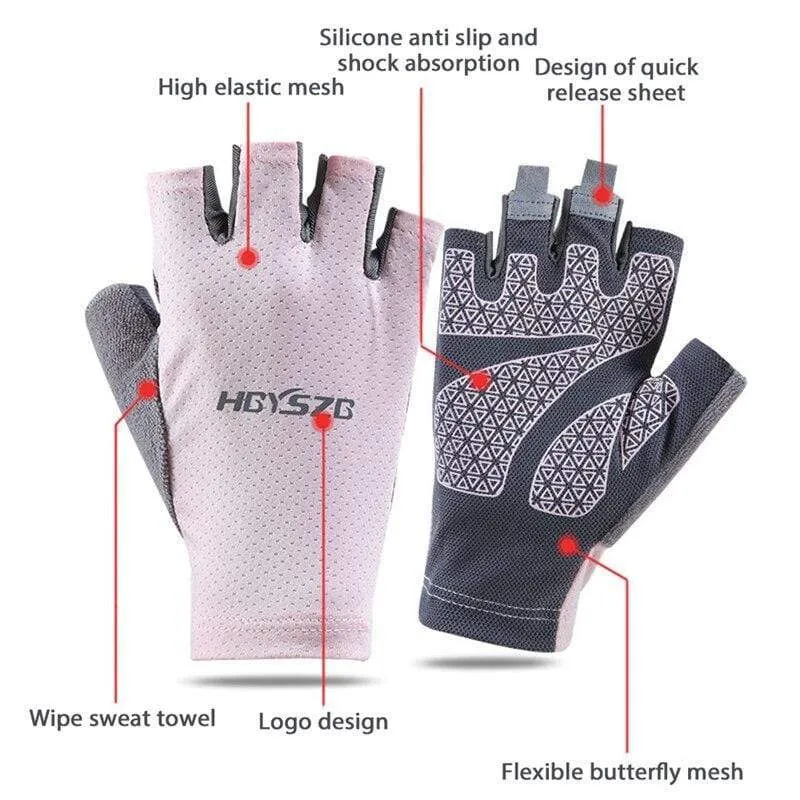 Bike Riding Cycling Gloves Men's Fingerless Gloves For Bicycle Accessories Anti-Slip Women Gloves Motorcycle Driving Gloves