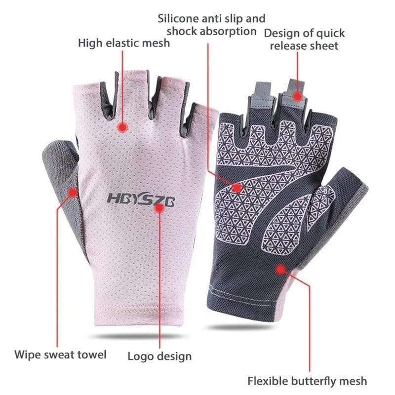 Bike Riding Cycling Gloves Men's Fingerless Gloves For Bicycle Accessories Anti-Slip Women Gloves Motorcycle Driving Gloves