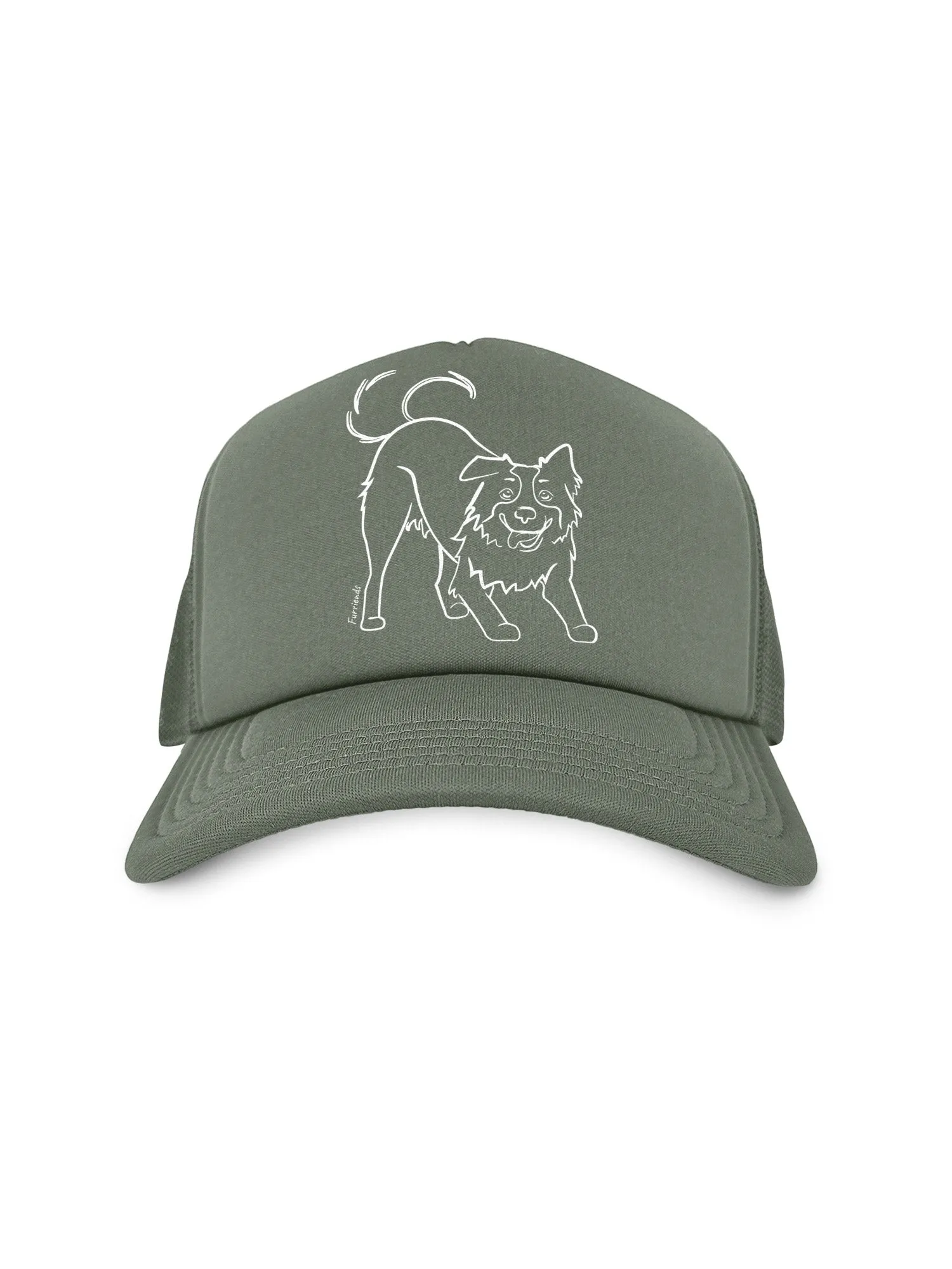 Border Collie Foam Trucker Cap