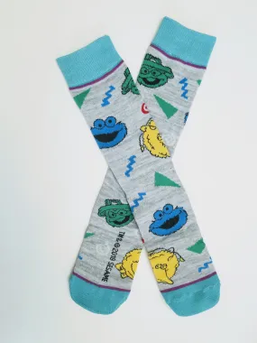 Cookie Monster, Big Bird, Oscar Crew Socks