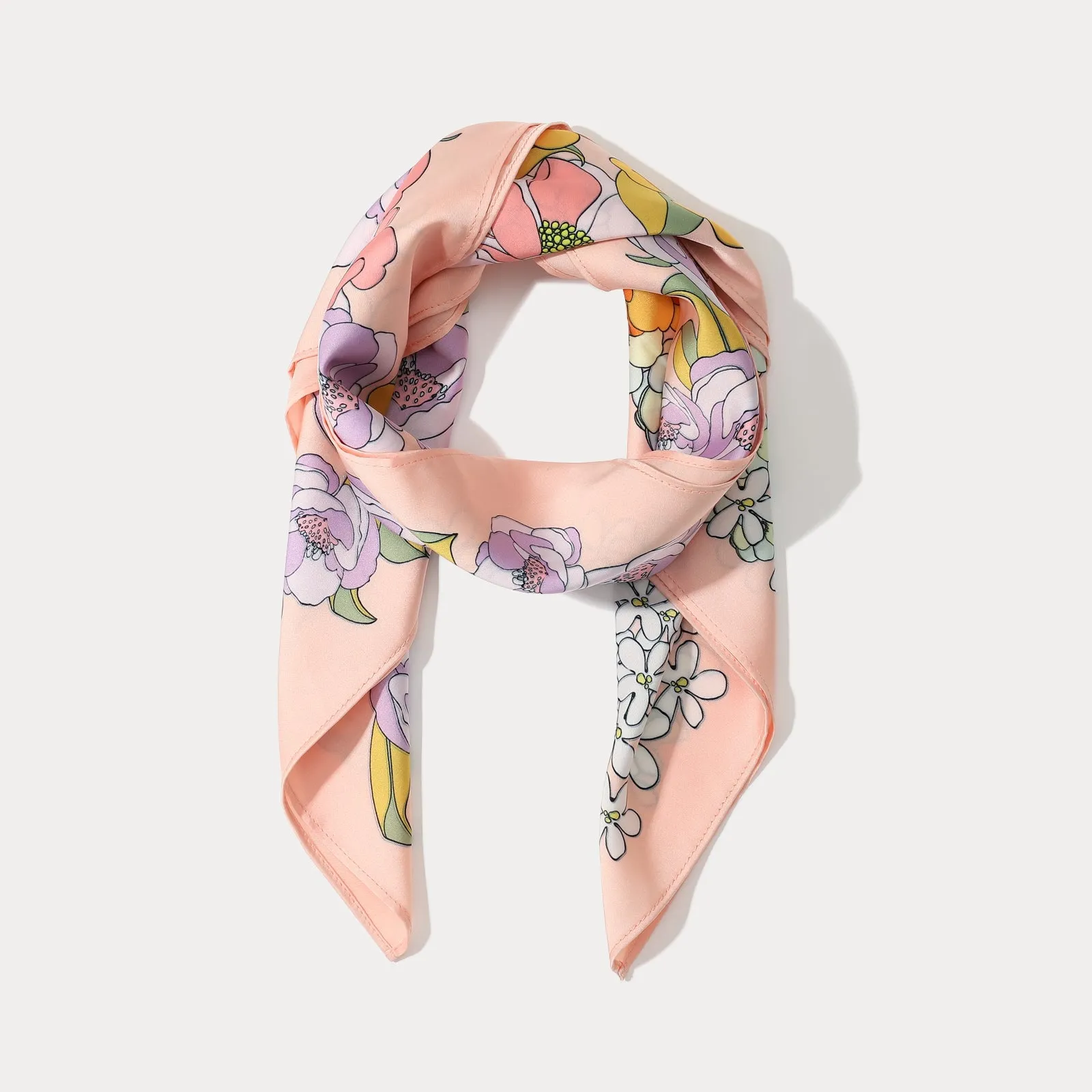 Cosmos Flower Square Scarf