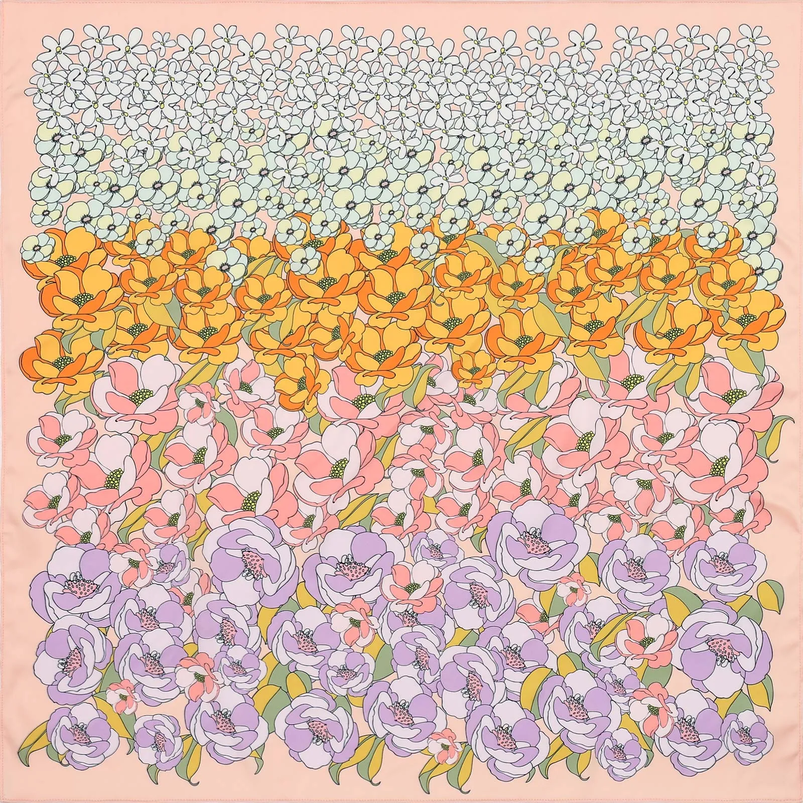 Cosmos Flower Square Scarf