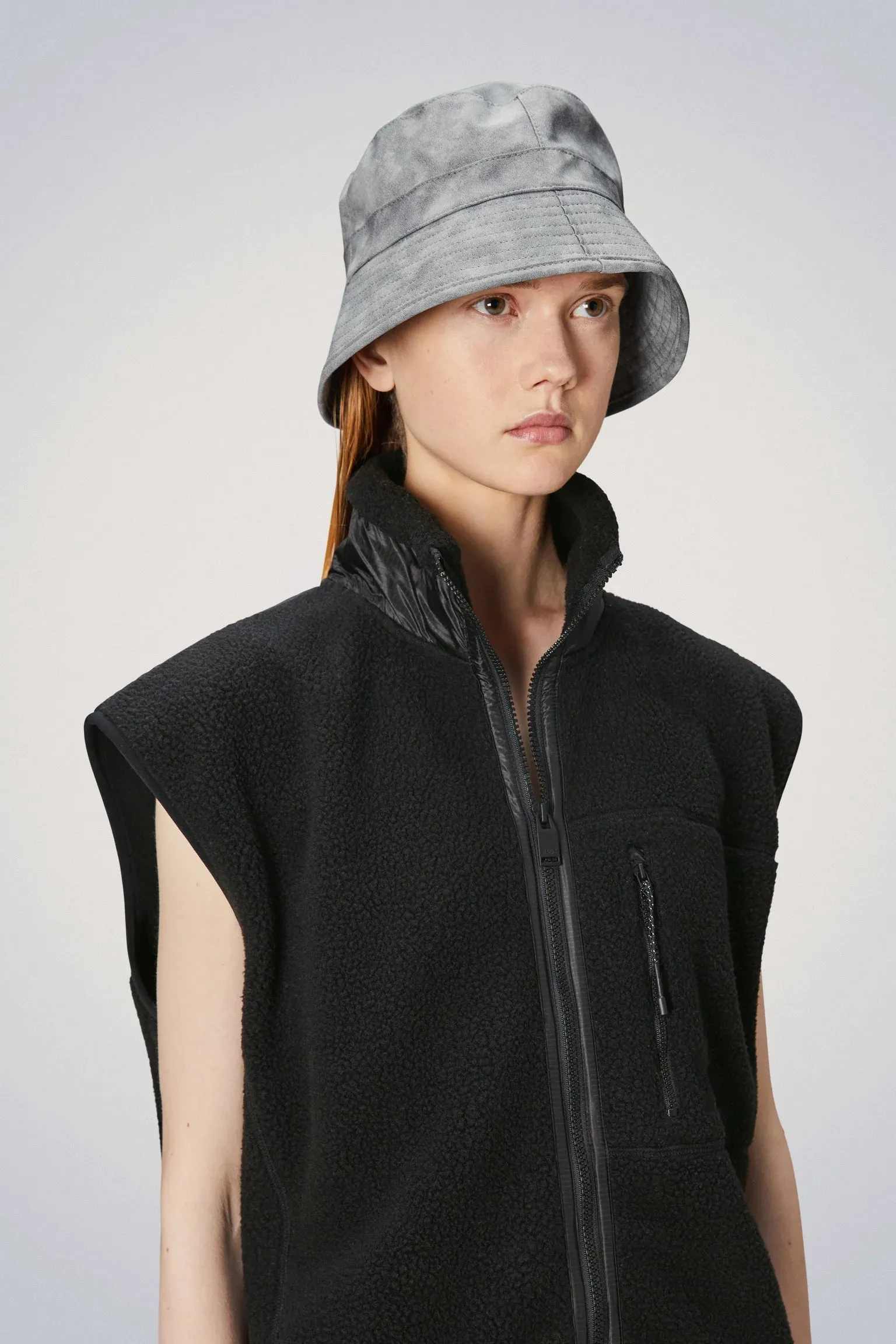 Distressed Grey RAINS Bucket Hat