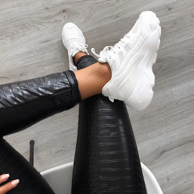 Faux Snakeskin Pants