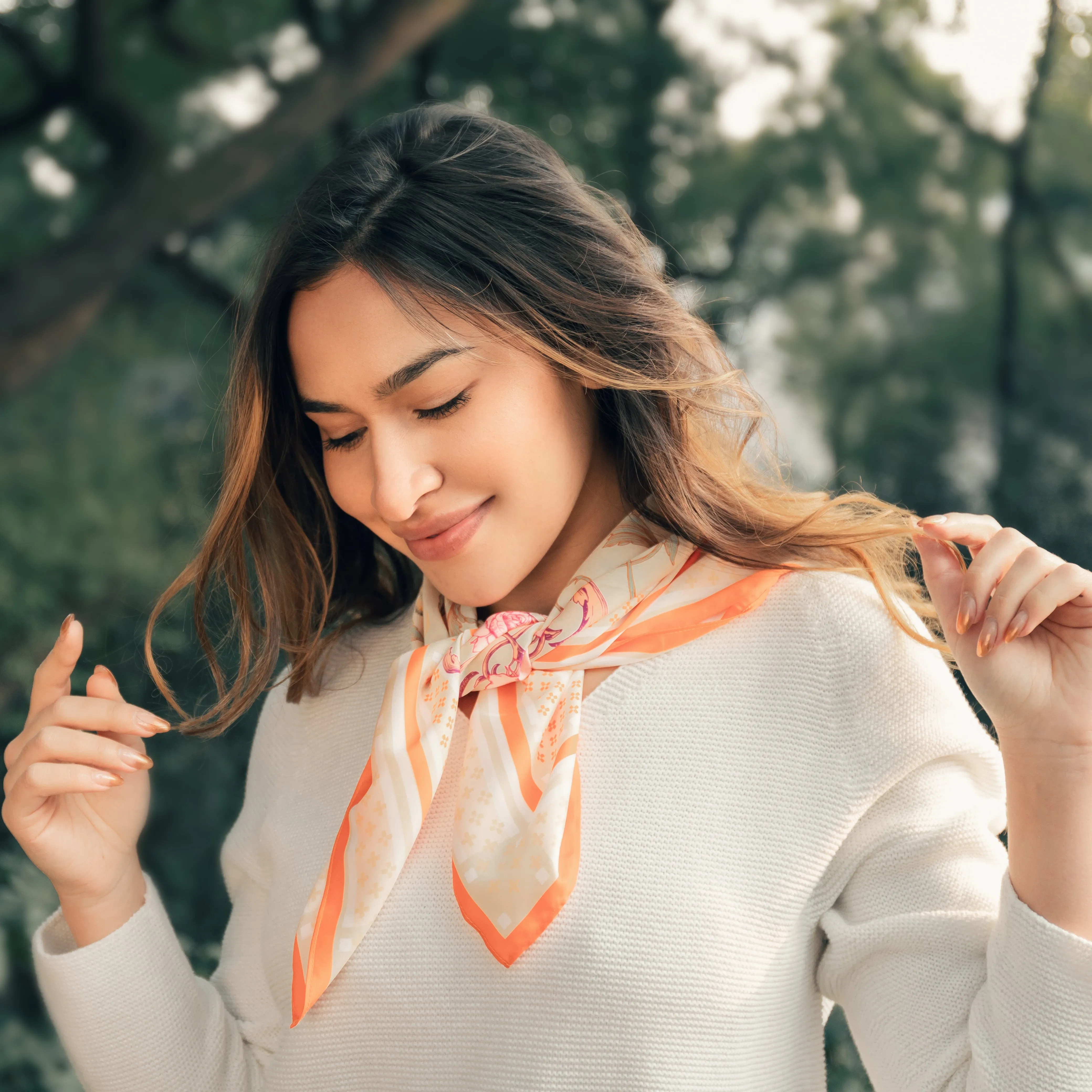 Floral Square Scarf