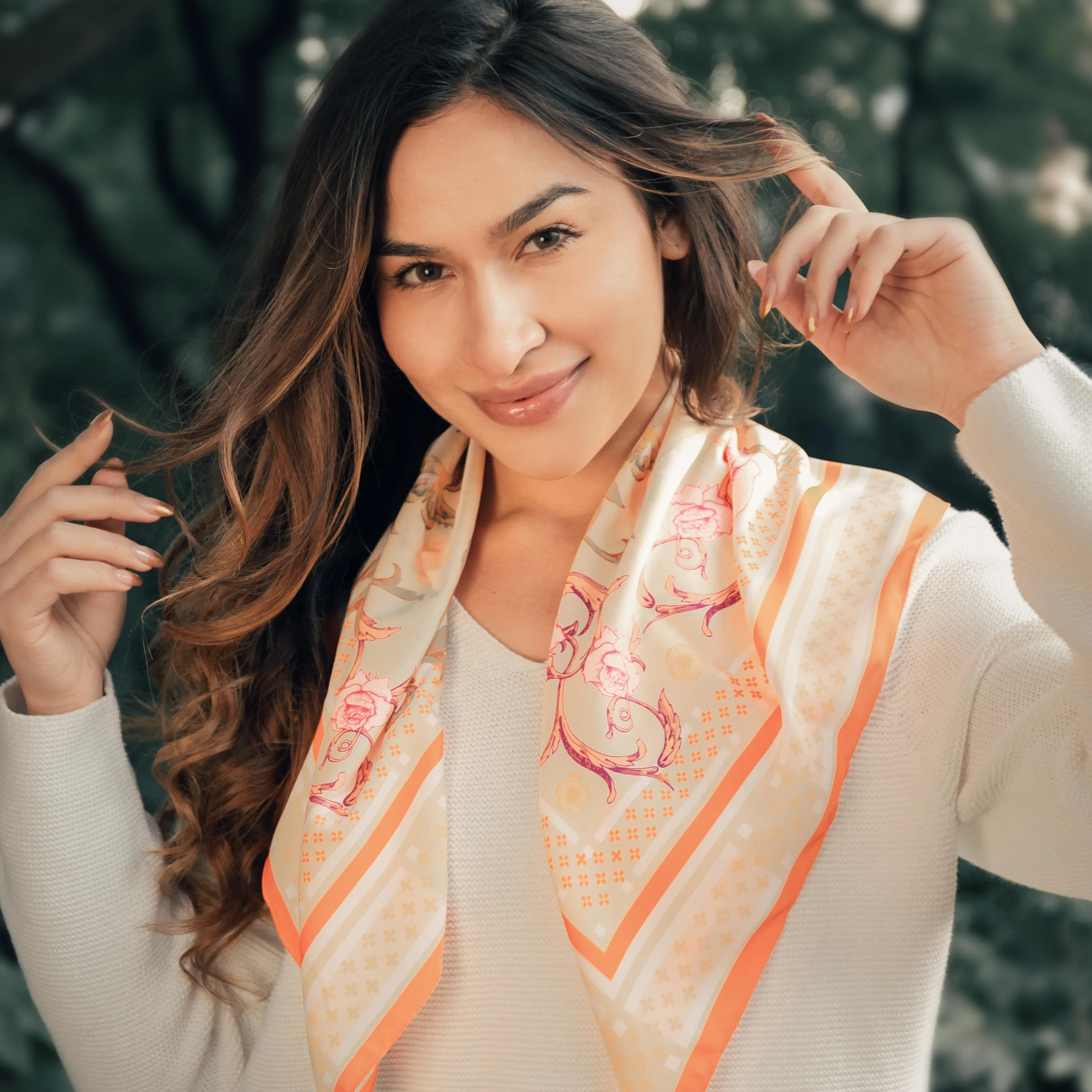Floral Square Scarf