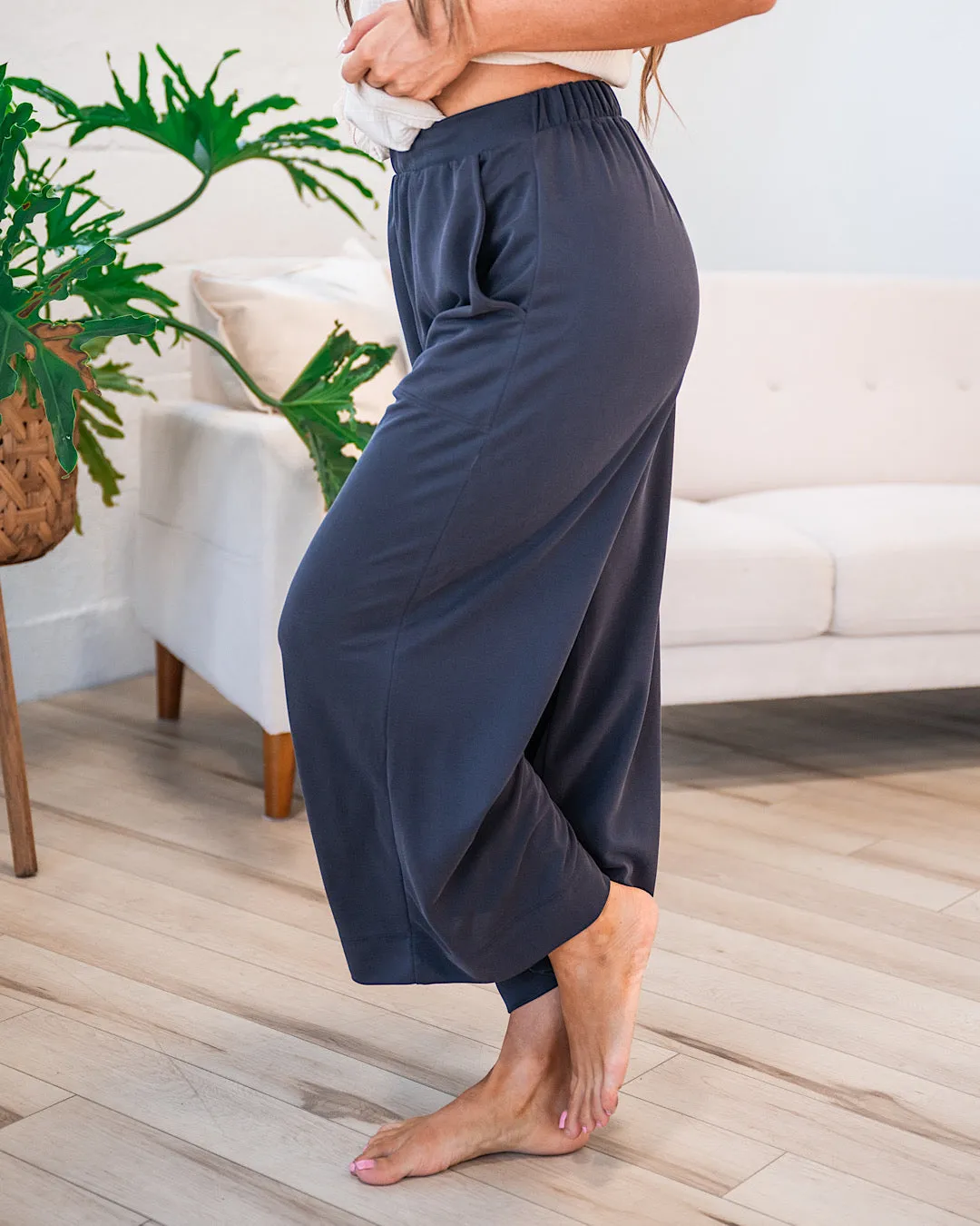 NEW! Daisy Modal Wide Leg Pants - Black