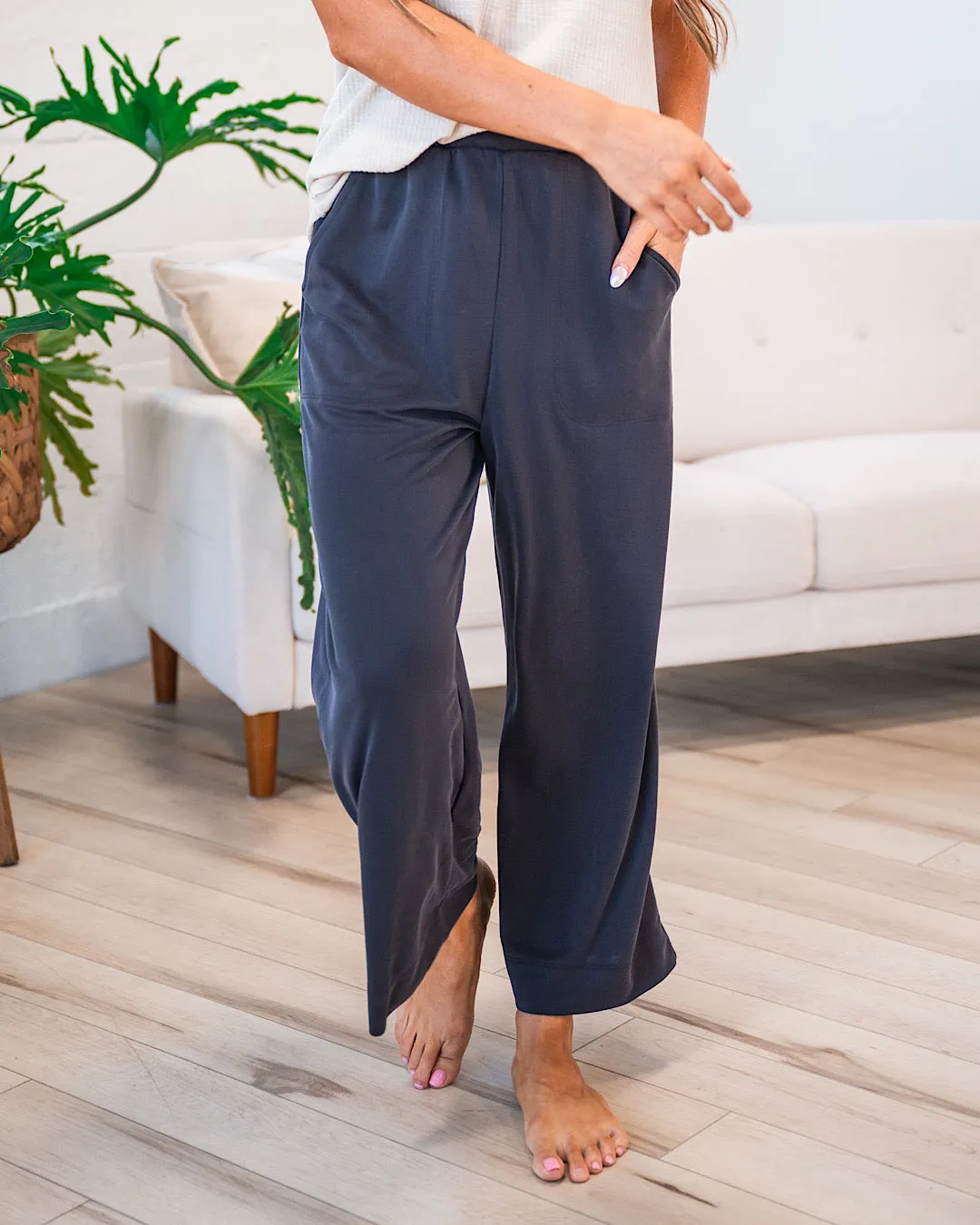 NEW! Daisy Modal Wide Leg Pants - Black