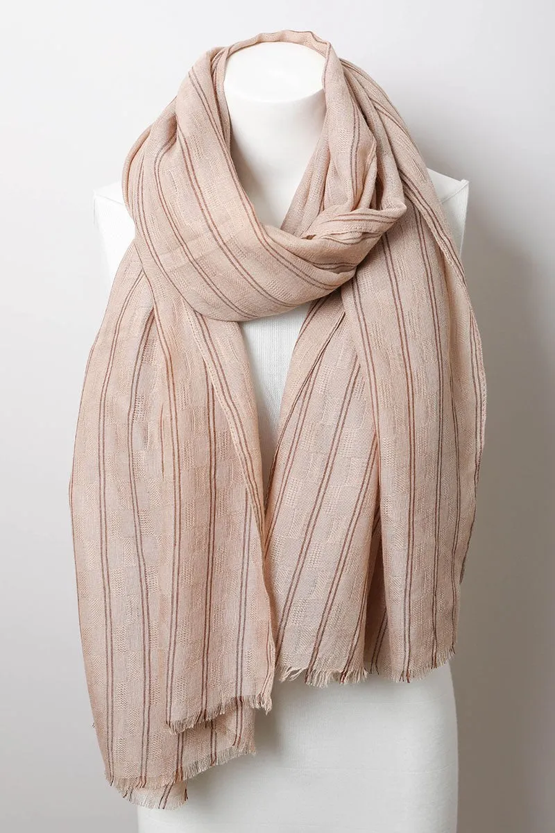 Pencil Stripe Double Weave Scarf