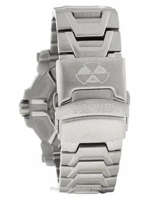 Reactor Atom Never Dark Mens Watch - Black Dial - Stainless Case and Bracelet