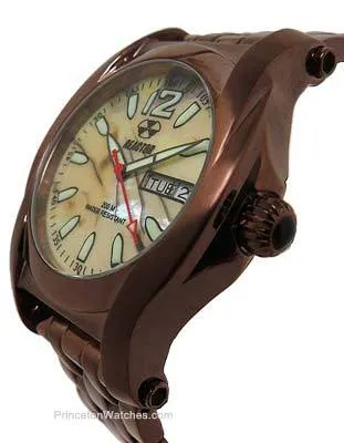 Reactor Curie Ladies Watch - Coffee Tone Stainless Steel - Natural Abalone Dial