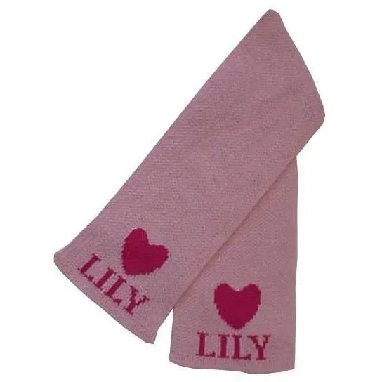 Single Heart Personalized Knit Scarf