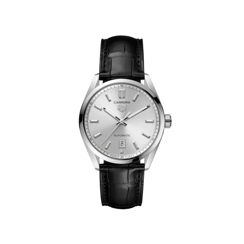 Tag Heuer Carrera 39mm Automatic Date- Silver/Black