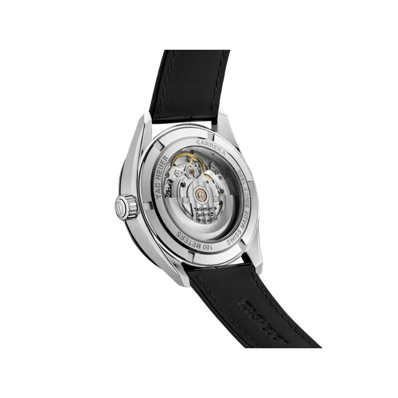 Tag Heuer Carrera 39mm Automatic Date- Silver/Black