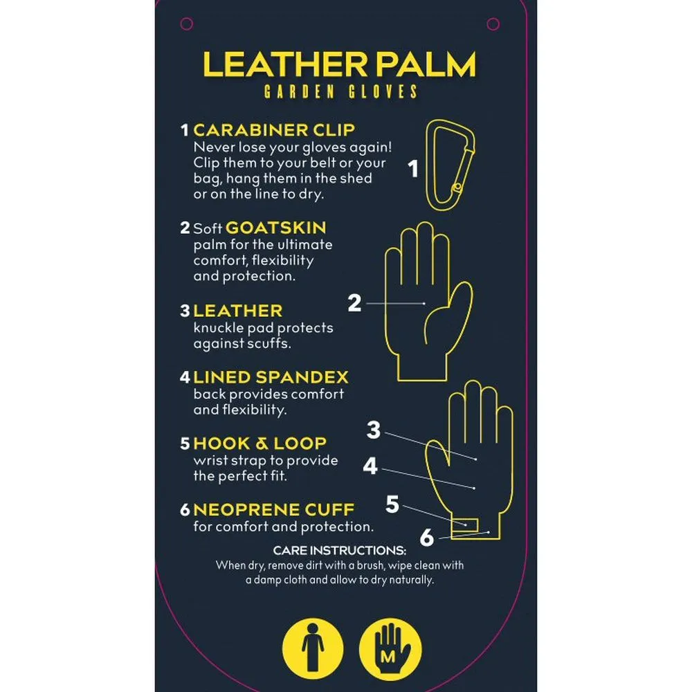 Treadstone ClipGlove Orange Leather Palm Gloves - Medium