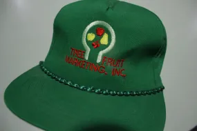 Tree Fruit Marketing INC. Cord Rope Vintage 80's Adjustable Back Hat