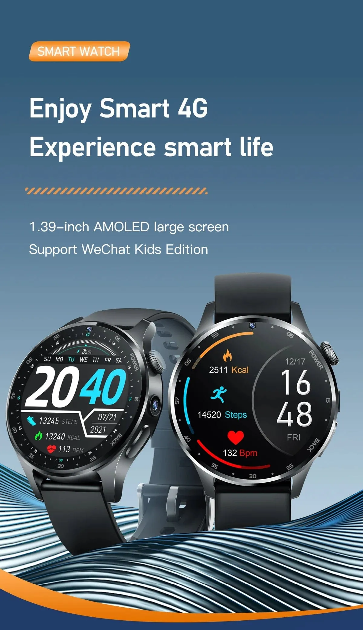 VALDUS 4G Android Phone Smart Watch X300 PRO GPS WIFI Dual Camera Womens Mens X300 PRO Round Smart watch