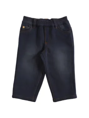 Versace   Cotton denim-effect pants 