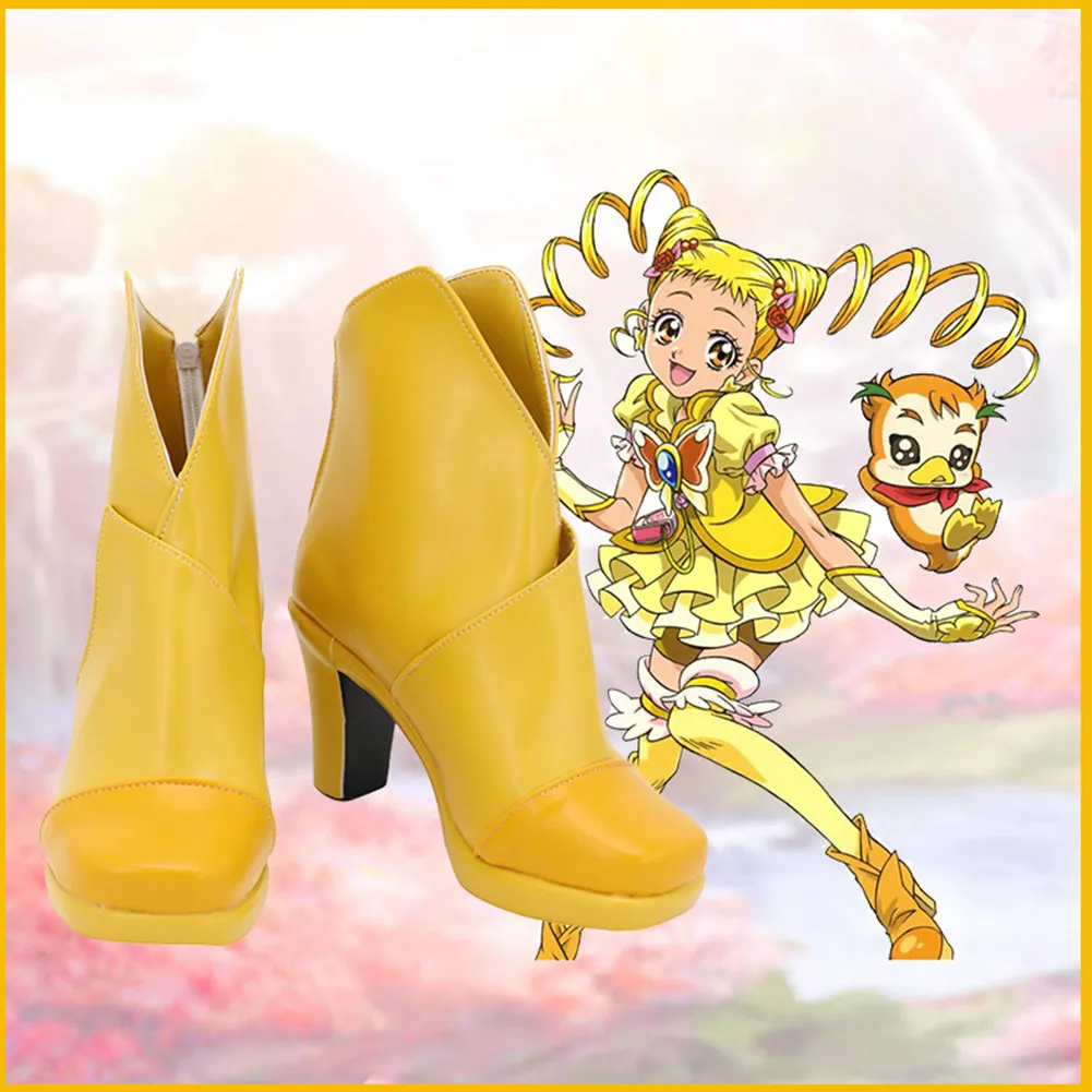Yes! Pretty Cure 5- Kasugano Urara Cosplay Shoes Boots Halloween Costumes Accessory Custom Made